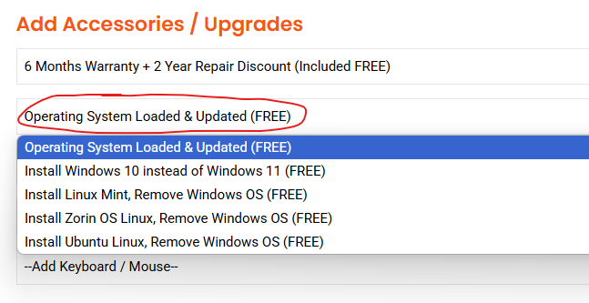 choose your operating system at hungry pc