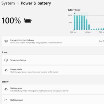 Increase your battery runtime in Windows 11 using Battery Saver & Power Modes