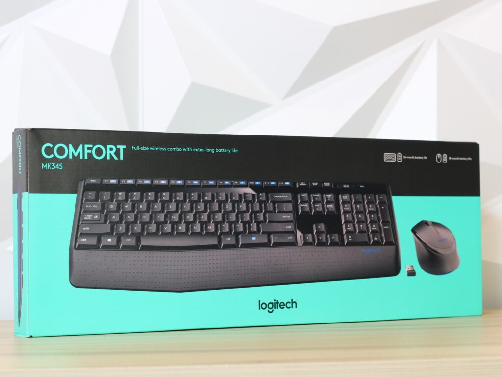 Wireless Keyboard & Mouse Set - Logitech Comfort MK345 with Palm Rest ...