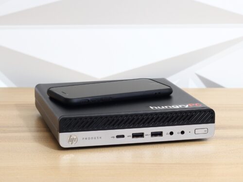 HP ProDesk 600 G4 Desktop Mini PC iPhone Scale