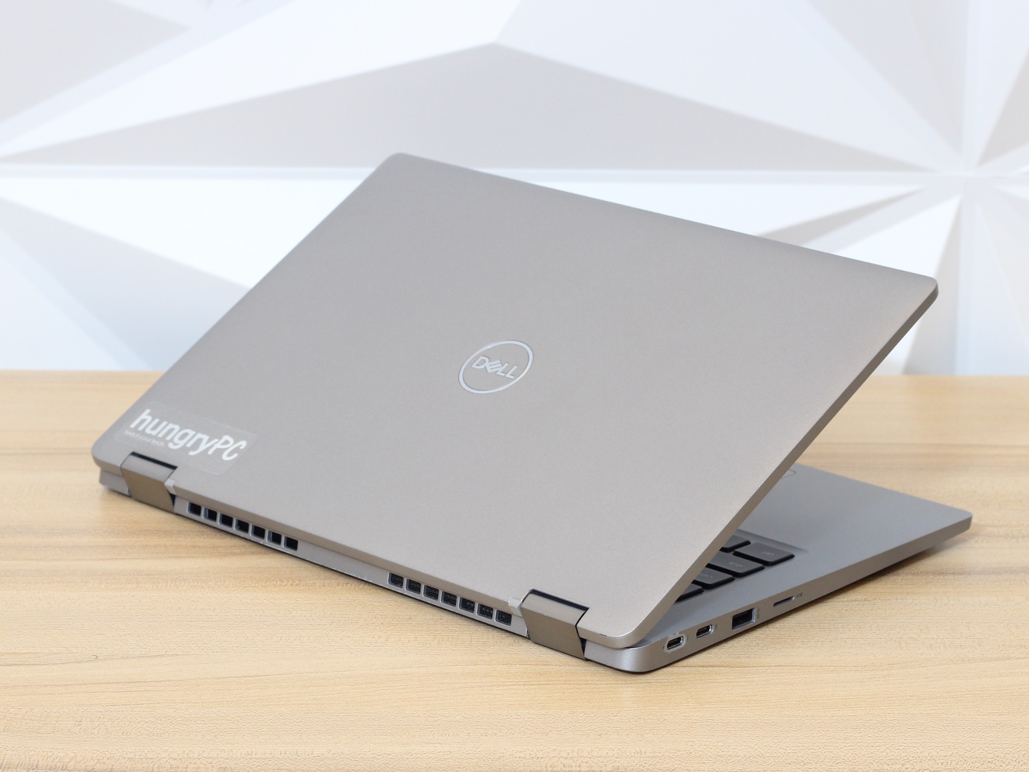 Dell Latitude 5320 Laptop Rear Side side profile view of the refurbished dell latitude 5320 13.3 inch core i5 11th gen laptop showing chassis thickness and connectivity ports.