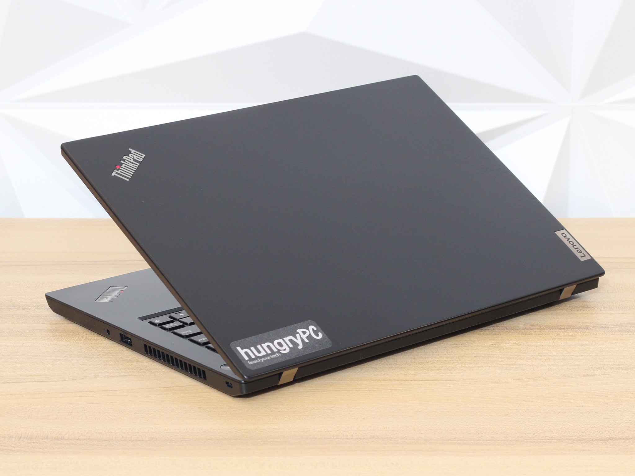 Lenovo ThinkPad L14 Gen 2a Rear exterior lid and rear hinge view of the business-grade refurbished lenovo thinkpad l14 14 inch amd ryzen 7 pro.