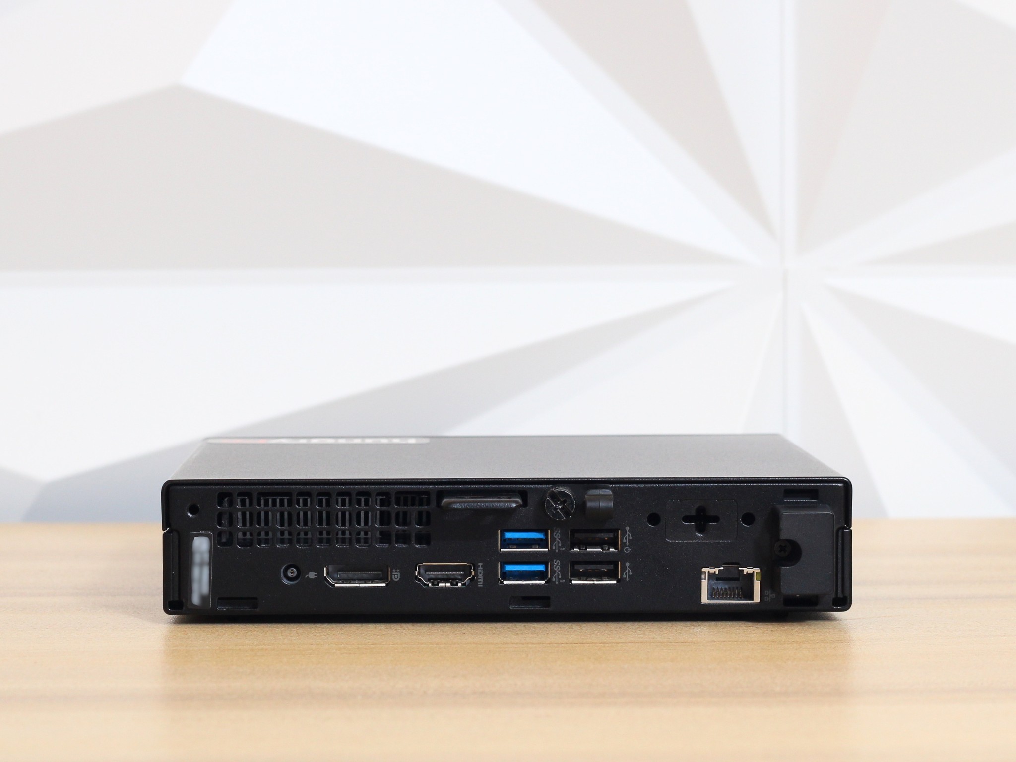 Dell OptiPlex Micro 7010 Rear Ports rear panel i/o view of the refurbished dell optiplex 7010 mini pc showing usb, display, and power connections.