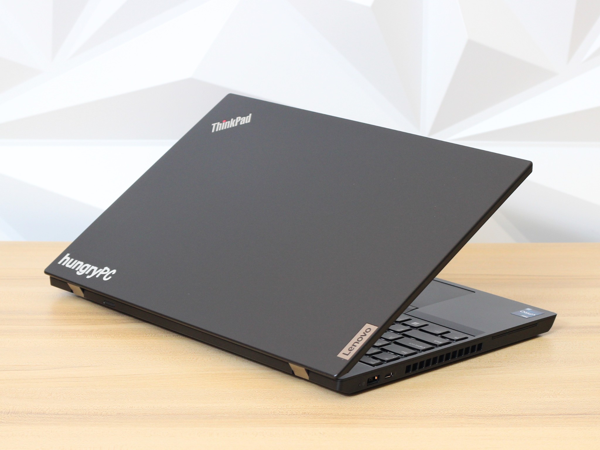 Lenovo ThinkPad P15v G3 Workstation Laptop Rear exterior lid and rear hinge view of the business-grade refurbished lenovo thinkpad p15v g3 15.6 inch core i7 12th gen.