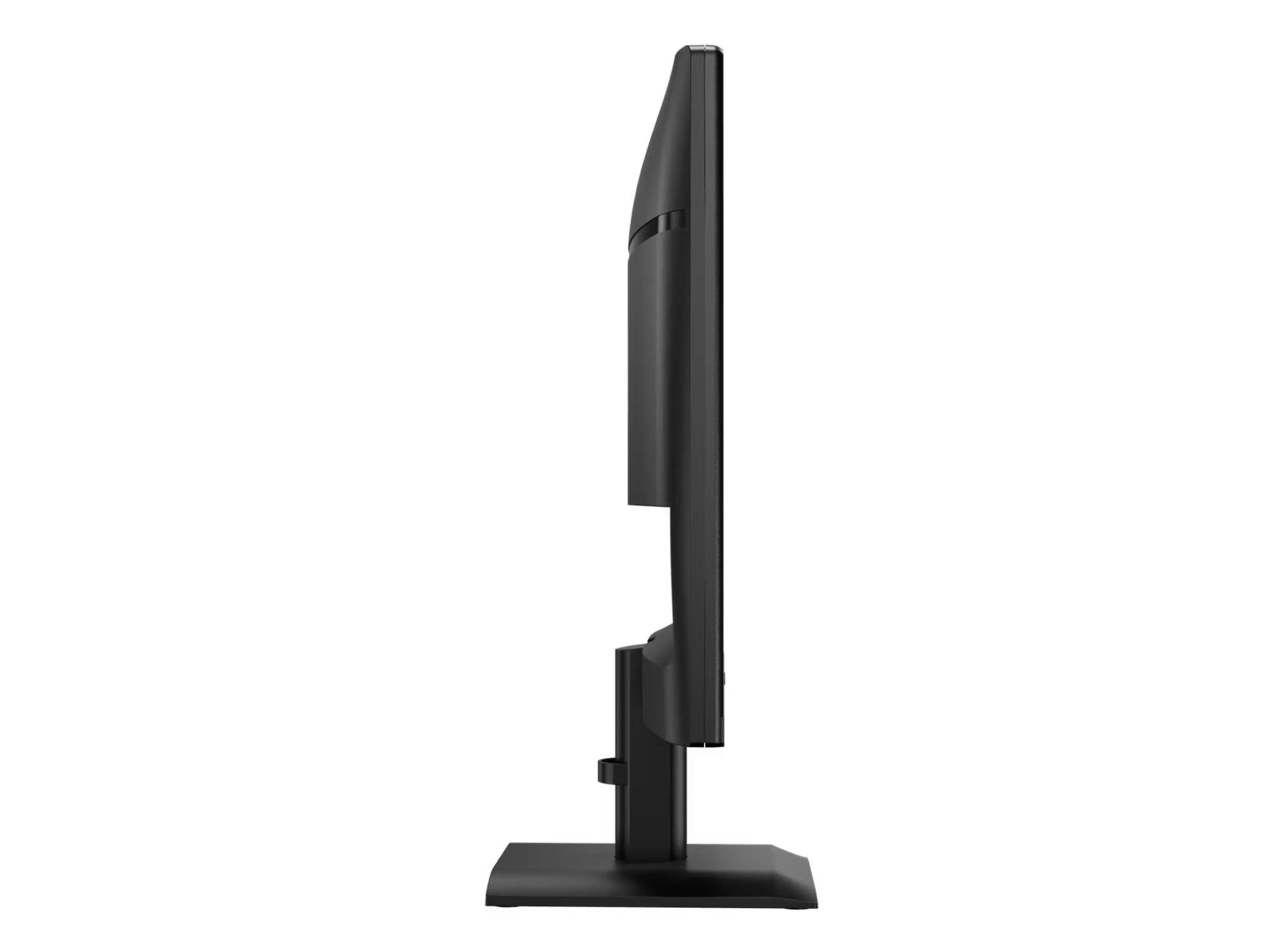 AOC 24E40L Widescreen Monitor Side ergonomic stand view of the 23.8 inch aoc tilt adjustable showing height adjustment capabilities.